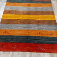 قالیچه سه متری دو پود قشقایی شیراز رنگ طبیعی