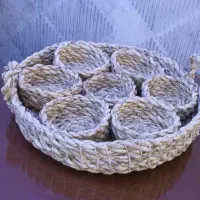 هفت سین حصیری شیک سایز بزرگ کاملا نو نو