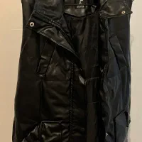 پافر مشکی چرم