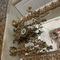 آینه کنسول شمعدان وساعت