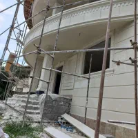 سیمانکاری نما رومی ابزار مدرن طرح چرمی|خدمات پیشه و مهارت|رامسر, |دیوار