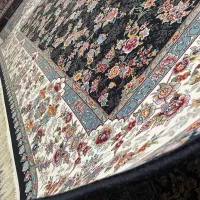 فرش آرمیتا سرمه ای حاشیه کرم ۷۰۰شانه ۱۲و۹و۶ متری|فرش|قم, باجک دو|دیوار