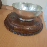 کاسه مسی کعب دار سفید کرده