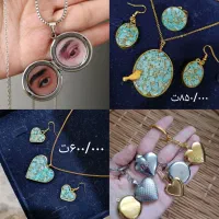 ست گردنبند سنگی رزینی  ارسال از مشهد