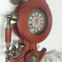 ساعت دیواری فانتزی تلفن دار|ساعت دیواری و تزئینی|سیاهکل, |دیوار