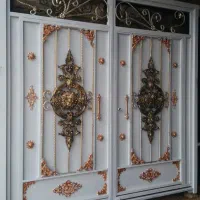 درب آهنی طرح دار ساده