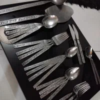 سرویس قاشق چنگال گل سرخی قدیمی