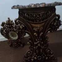 ساعت کنسول چوب راش ومیز تلفن چوب راش