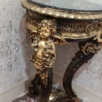 میز سه فرشته پلی استر ورق طلا