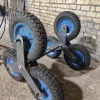 گاری با چرخ بادی فرغونی پله رو فشار قوی