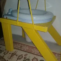 دستشویی فرنگی آهنی نو استفاده نشده 3دور رنگ خورده