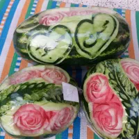 حکاکی هندوانه و کدو|خدمات پذیرایی، مراسم|نیشابور, شهرک جانبازان|دیوار