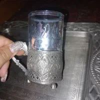 سینی و استکان سیلور اصل|ظروف سرو و پذیرایی|کرج, حصارک پایین|دیوار