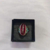 انگشتر یاقوت وفیروزه