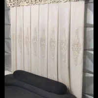 پرده حریر آستردوزی همراه باکتیبه،، انداره ۲ در ۲۴۰|پرده، رانر، رومیزی|رشت, معلم|دیوار