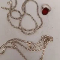 زنجیر و انگشترنقره
