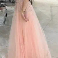 لباس دکلته توری کار شده سایز۳۶