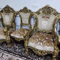 مبلمان ۹ نفره سلطنتی|مبلمان خانگی و میز عسلی|لنجان, |دیوار