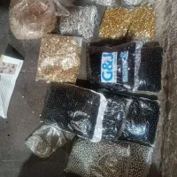 انواع خرج کار کریستال مروارید منجوق سنگ نگین...|صنایع دستی و سایر لوازم تزئینی|تهران, وصفنارد|دیوار