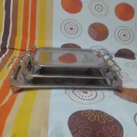 سینی پذیرایی استیل سرویس سه تایی تولیدی یادگار