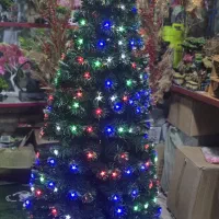 کاج کریسمس ۱۸۰ سانتی چراغ دار