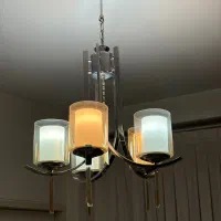 لوستر ۵ شاخه استیل