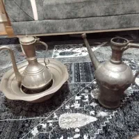 آفتابه لگن قدیمی عتیقه جنس مس|کلکسیون اشیاء عتیقه|گلستان (تهران), |دیوار