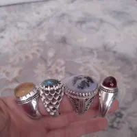 تعدادی انگشتر نقره