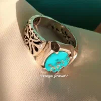 شکیل و چشم نواز انگشتر نقره فیروزه اصل نیشابور|جواهرات|ری, سرتخت|دیوار
