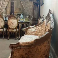 مبلمان سلطنتی ۱۰ نفره و میز غذا خوری  ۸ نفره|مبلمان خانگی و میز عسلی|اهواز, کیانپارس |دیوار