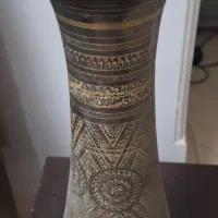 گلدان برنز قلمکاری