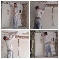 گچکاری تخریب کناف راویز کاری قاب دیوار گچی  ابزار|خدمات پیشه و مهارت|تهران, نارمک جنوبی|دیوار
