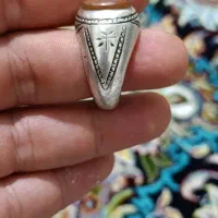 انگشتر نقره یاقوت عقیق یمن عتیقه کلکسیونی طلا