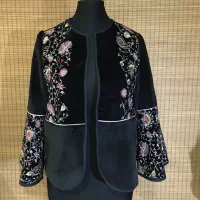 کت مجلسی سوزندوزی مخمل