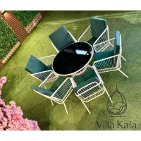 میزوصندلی باغی/میز گرد دودی /باغی ویلایی اماتیس