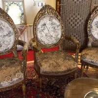 حراج مبلمان کلاسیک استیل فرحی چوب گردو 9نفره|مبلمان خانگی و میز عسلی|تهران, حبیب الله|دیوار