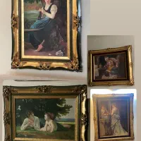 تابلو نقاشی  رنگ روغن با قاب نفیس