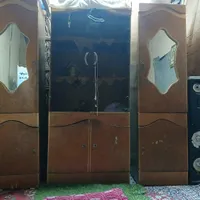 کمده سه تیکه باتخت خواب|تخت و سرویس خواب|حمیدیه, |دیوار