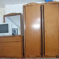 کمد لباس وآینه دراور چوبی قدیمی