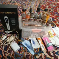 وسایل تاتو تعدادی رنگ تاتو وبهمراه دستگاه تاتو|آرایشی، بهداشتی، درمانی|مراغه, |دیوار