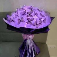 دسته گل روبانی و پروانه ای