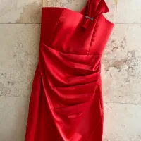 لباس مجلسی قرمز یک طرفه / کاملاً نو / بسیار شیک