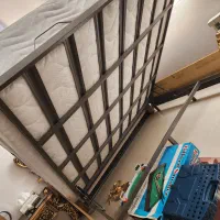 کفی تخت زیرتختی تاشو جک دار فلزی تخت دونفره