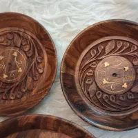 ست بشقاب های هندی چوبی|صنایع دستی و سایر لوازم تزئینی|فردیس, فردیس|دیوار
