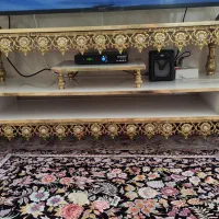 میز تلویزیون 65اینچ سنگین پایه‌های گلدانی سنگین