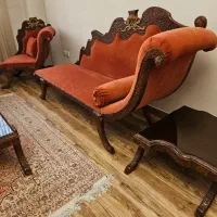 مبلمان استیل ۷ نفره و ناهارخوری ۶ نفره با چوب گردو|مبلمان خانگی و میز عسلی|تهران, شهرک چیتگر|دیوار