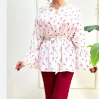 شومیز  طرح گلدار مجلسی