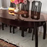 میزو صندلی ناهارخوری بهمراه شیشه 10میل|میز و صندلی غذاخوری|تهران, قیام|دیوار