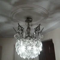 سه عدد لوستر برنجی با کریستال اتریشی|لوستر و چراغ آویز|تهران, شهرک محلاتی|دیوار