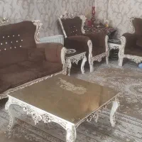 مبل هفت نفره همراه با جلو مبلی و دو میز عسلی|مبلمان خانگی و میز عسلی|اسلامشهر, شهرک مصطفی خمینی|دیوار